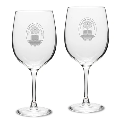 Bucknell Bison Team 19oz. 2-Piece Traditional Robusto Red Wine Table Glass Set