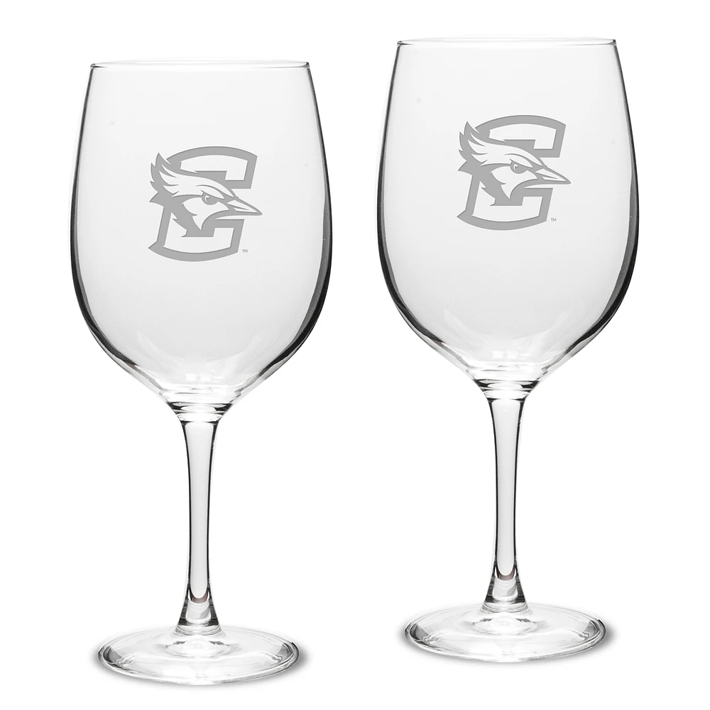 Creighton Bluejays 19oz. 2-Piece Traditional Robusto Red Wine Table Glass Set
