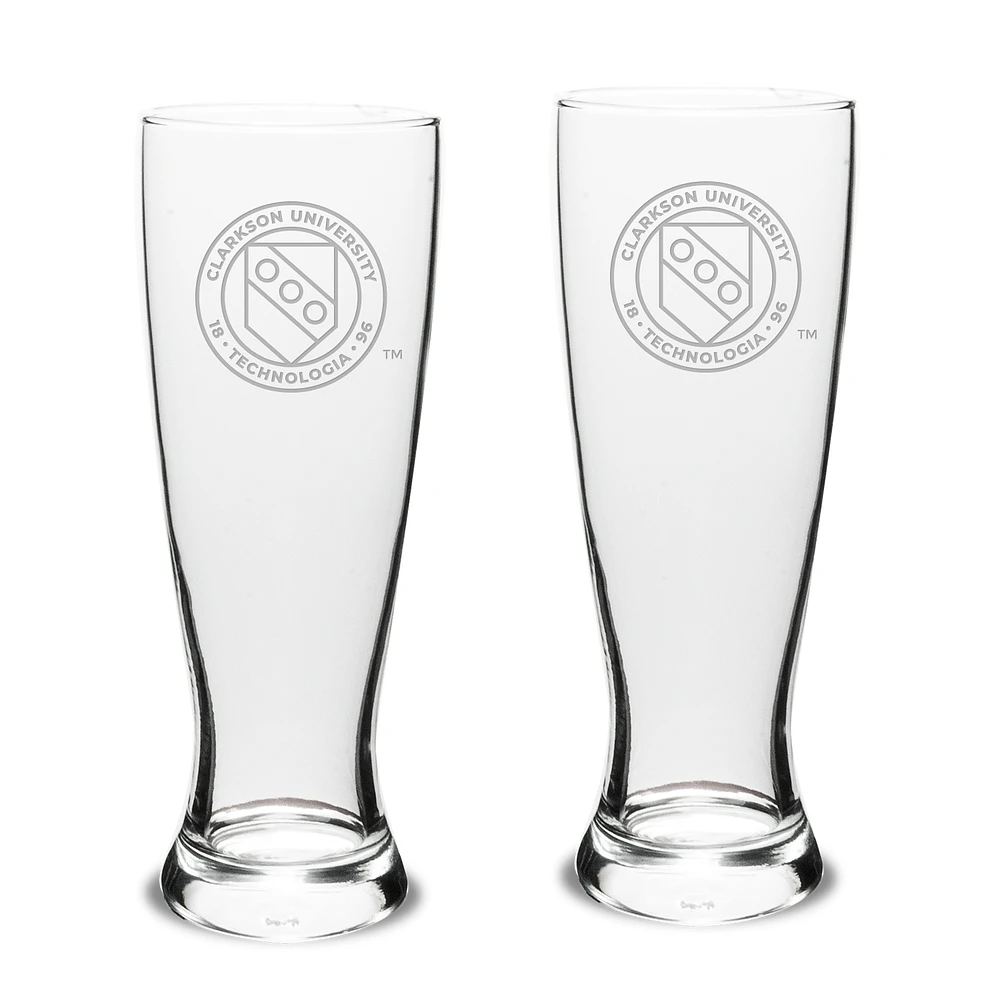 Clarkson Golden Knights 23oz. 2-Piece Stylish University Pilsner Set