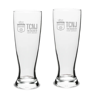 College of New Jersey Lions 23oz. 2-Piece Stylish University Pilsner Set