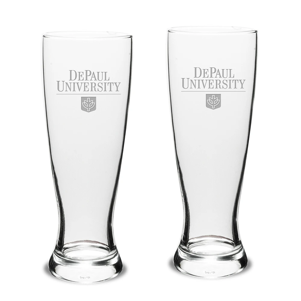 DePaul Blue Demons 23oz. 2-Piece Stylish University Pilsner Set