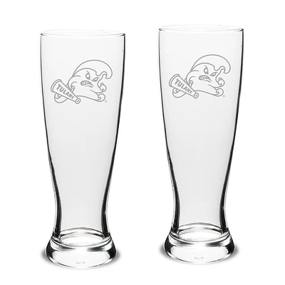 Tulane Green Wave 23oz. 2-Piece Stylish University Pilsner Set