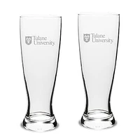 Tulane Green Wave Team 23oz. 2-Piece Stylish University Pilsner Set