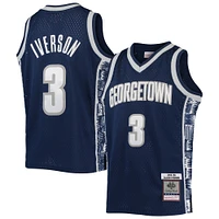 Men's Mitchell & Ness Allen Iverson Navy Georgetown Hoyas 1995/96 Replica Swingman Jersey