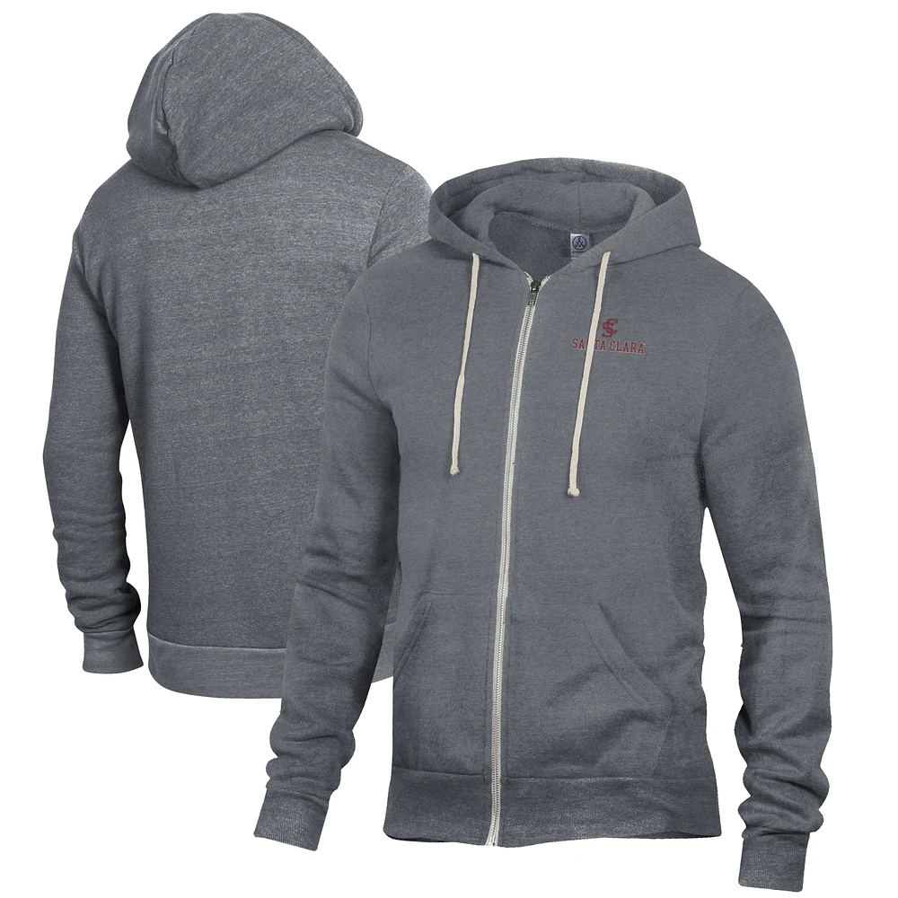 Men's Gray Santa Clara Broncos Rocky Full-Zip Hoodie