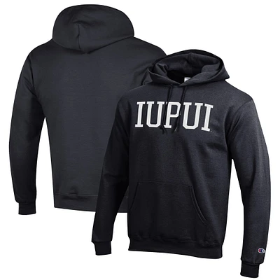 Men's Champion Black IUPUI Jaguars Eco Powerblend Pullover Hoodie