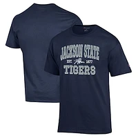Men's Champion Navy Jackson State Tigers Jersey Wordmark T-Shirt