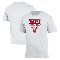 Men's Champion White Worcester Polytechnic Institute Engineers Jersey T-Shirt