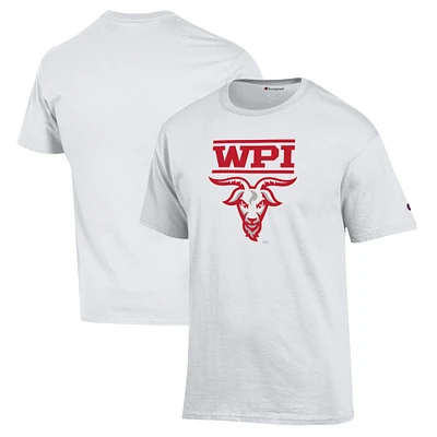 Men's Champion White Worcester Polytechnic Institute Engineers Jersey T-Shirt