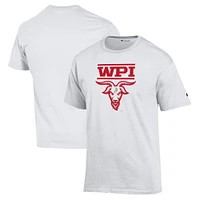 Men's Champion White Worcester Polytechnic Institute Engineers Jersey T-Shirt