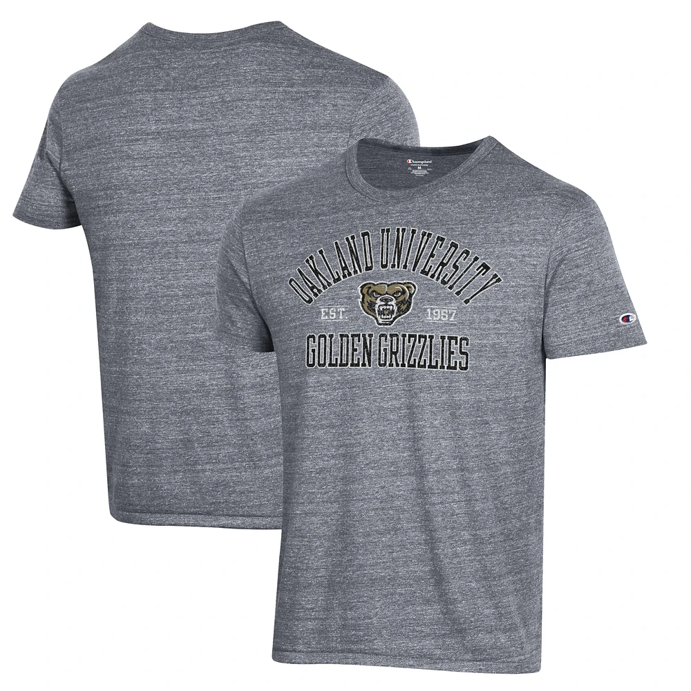 Men's Champion Gray Oakland Golden Grizzlies Ultimate Tri-Blend T-Shirt