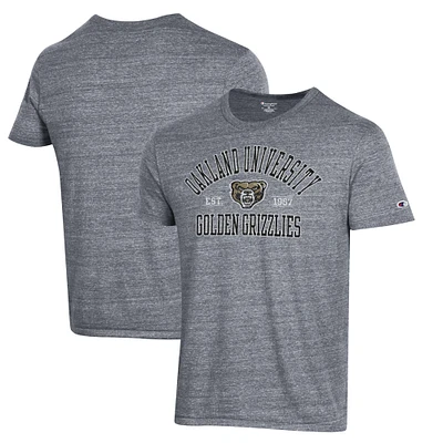 Men's Champion Gray Oakland Golden Grizzlies Ultimate Tri-Blend T-Shirt