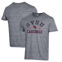 Men's Champion Gray Saginaw Valley State Cardinals Ultimate Tri-Blend T-Shirt