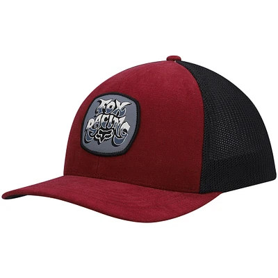 Men's Fox Burgundy/Black Colel Tri-Blend Trucker Flex Hat