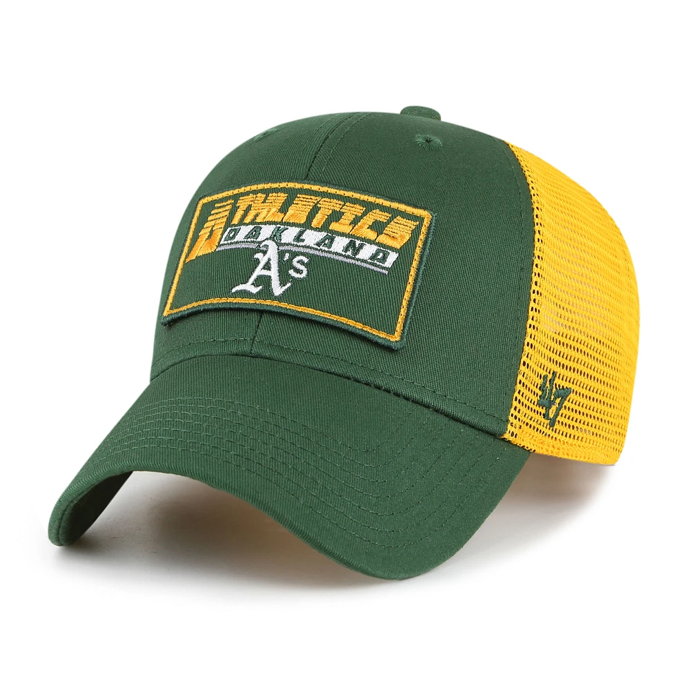 Youth '47 Green/Gold Oakland Athletics Levee MVP Trucker Adjustable Hat