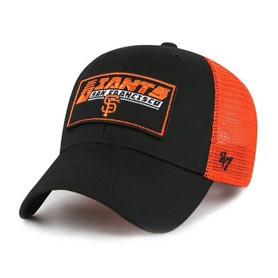 Youth '47 Black/Orange San Francisco Giants Levee MVP Trucker Adjustable Hat