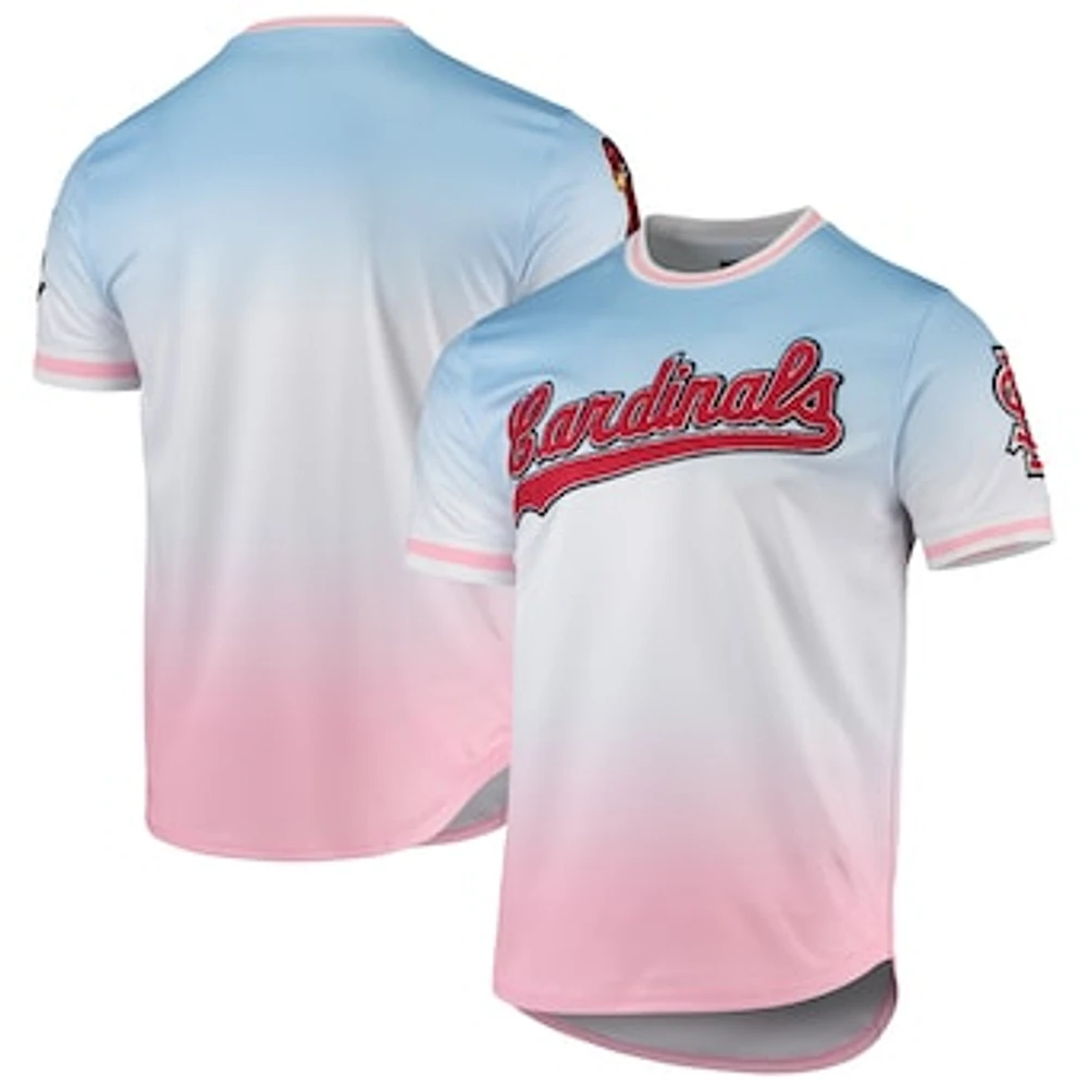 Men's Pro Standard Blue/Pink St. Louis Cardinals Ombre T-Shirt