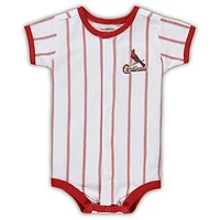 Newborn White/Red St. Louis Cardinals Power Hitter Short Sleeve Bodysuit