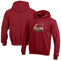 Youth Champion Maroon Elon Phoenix Eco Powerblend Pullover Hoodie