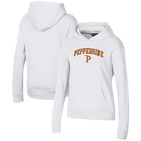 Women's Under Armour White Pepperdine Waves All Day Pullover Hoodie