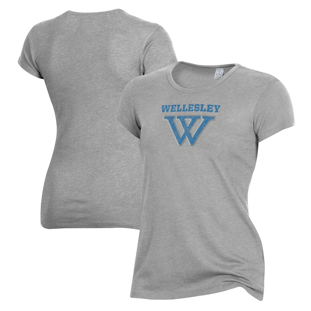 Women's Alternative Apparel Gray Wellesley Blue Keepsake T-Shirt