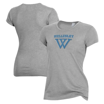 Women's Alternative Apparel Gray Wellesley Blue Keepsake T-Shirt