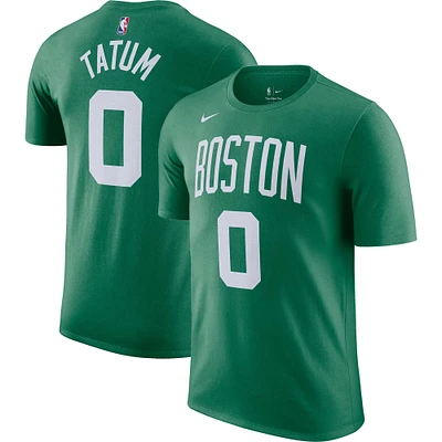 Men's Nike Jayson Tatum Kelly Green Boston Celtics Icon 2022/23 Name & Number T-Shirt