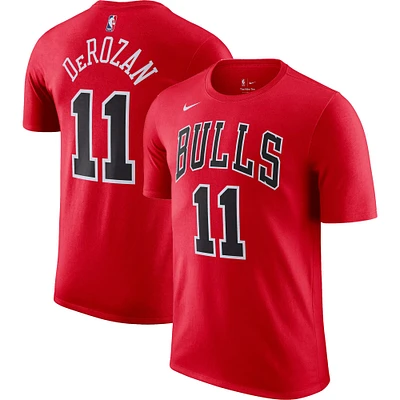 Men's Nike DeMar DeRozan Red Chicago Bulls Icon 2022/23 Name & Number T-Shirt