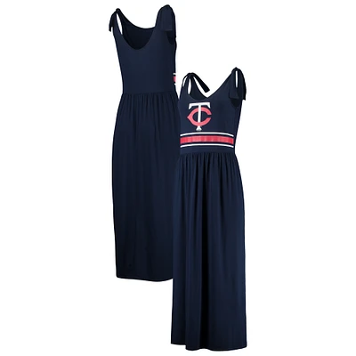 Women's G-III 4Her by Carl Banks Navy Minnesota Twins Game Over Maxi Dress