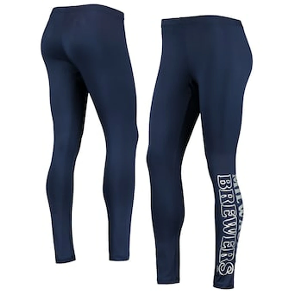 Women's G-III 4Her by Carl Banks Navy Milwaukee Brewers Stadium Lightweight Leggings