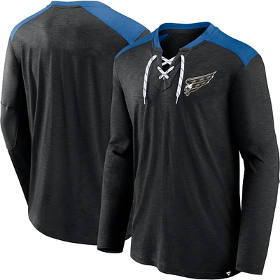 Men's Fanatics Black Washington Capitals Special Edition 2.0 Long Sleeve Lace-Up T-Shirt