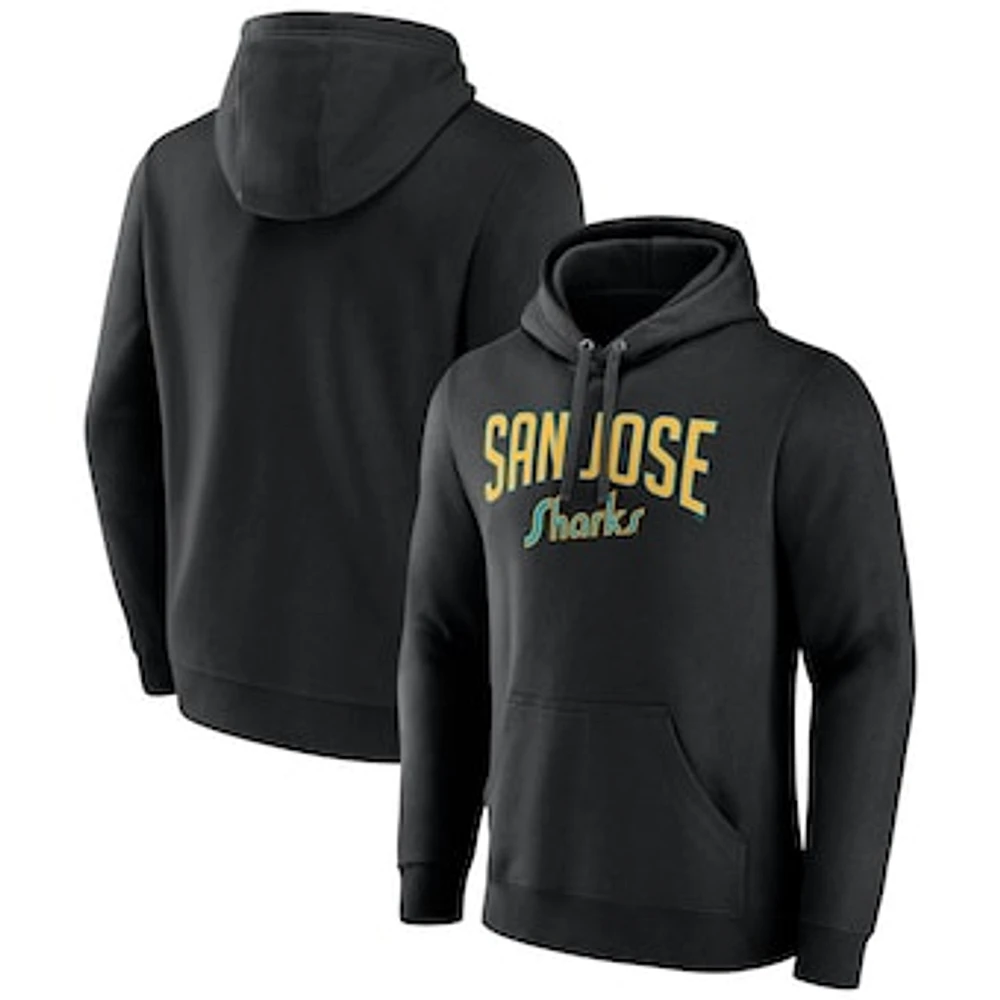 Men's Fanatics Black San Jose Sharks Special Edition 2.0 Wordmark Pullover Hoodie