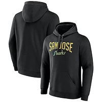 Men's Fanatics Black San Jose Sharks Special Edition 2.0 Wordmark Pullover Hoodie