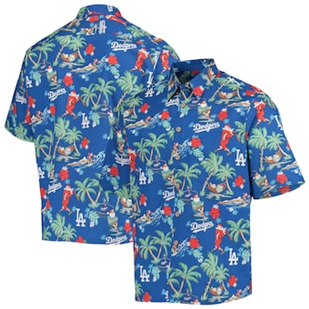 Men's Reyn Spooner Royal Los Angeles Dodgers Holiday Button-Up Shirt