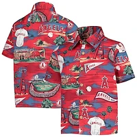 Youth Reyn Spooner Blue Los Angeles Angels Scenic Button-Up Top