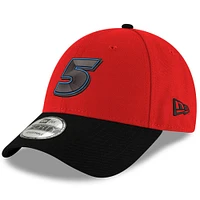 Men's New Era Scarlet/Black Kyle Larson 9FORTY Snapback Adjustable Hat