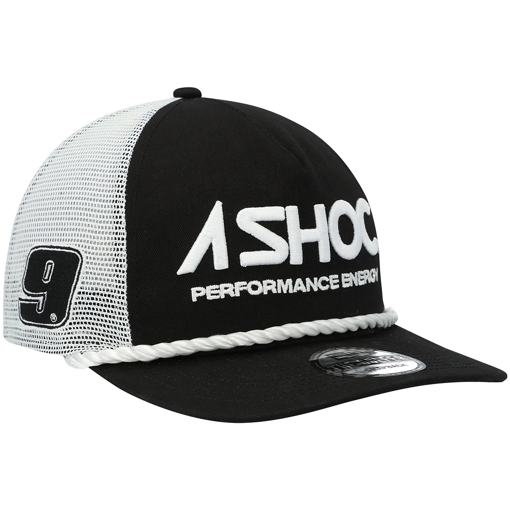 Men's New Era Black/White Chase Elliott Golfer Snapback Hat