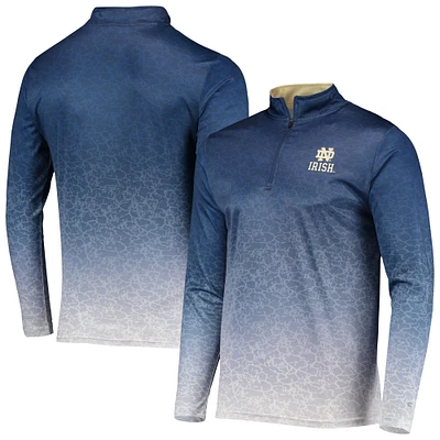 Men's Colosseum Navy Notre Dame Fighting Irish Walter Quarter-Zip Windshirt