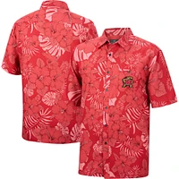 Men's Colosseum Red Maryland Terrapins The Dude Camp Button-Up Shirt