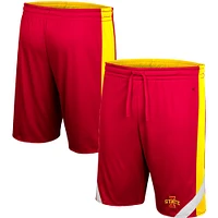 Men's Colosseum Cardinal/Gold Iowa State Cyclones Am I Wrong Reversible Shorts