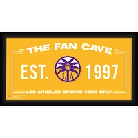 Los Angeles Sparks Framed 10" x 20" Fan Cave Collage