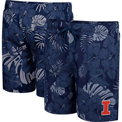 Men's Colosseum Navy Illinois Fighting Illini The Dude Swim Shorts