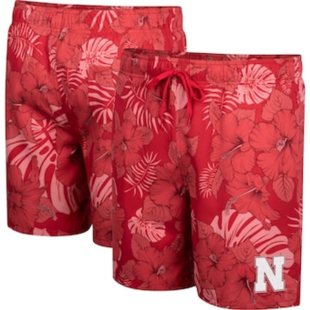 Men's Colosseum Scarlet Nebraska Huskers The Dude Swim Shorts