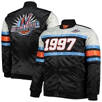 Men's Mitchell & Ness Black Big Tall Hardwood Classics 1997 NBA All-Star Game Heavyweight Satin Full-Snap Jacket