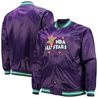 Men's Mitchell & Ness Purple Big Tall 1995 NBA All-Star Game Hardwood Classics Satin Full-Snap Jacket