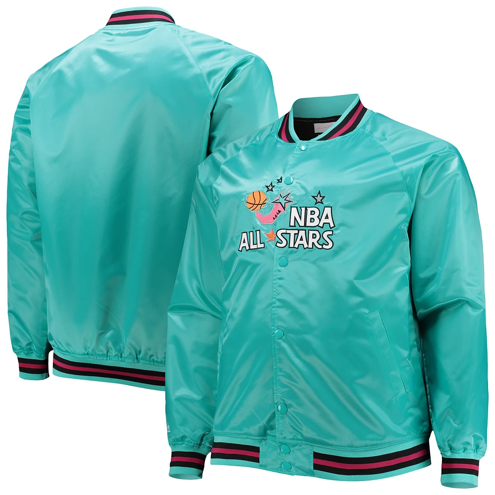 Men's Mitchell & Ness Teal Big Tall 1996 NBA All-Star Game Hardwood Classics Satin Full-Snap Jacket