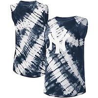 Women's Touch Navy New York Yankees Money Ball Tie-Dye Tank Top