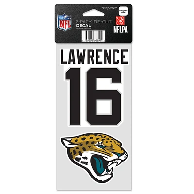 WinCraft Trevor Lawrence Jacksonville Jaguars Perfect Cut 2-Pack Player - Decal Set