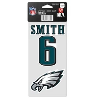 WinCraft DeVonta Smith Philadelphia Eagles Perfect Cut 2-Pack Player - Decal Set