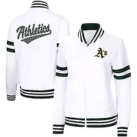 Women's G-III 4Her by Carl Banks White Athletics Pre-Game Full-Zip Track Jacket